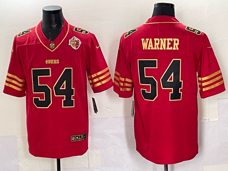 Men Nike San Francisco 49ers #54 Warner red Limited NFL 2025 Jersey 0052